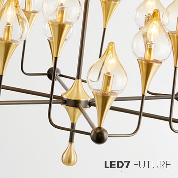 Loft Industry Modern - Water Lily Chandelier